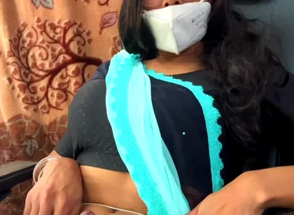 Crossdresser in Saree Jerking off