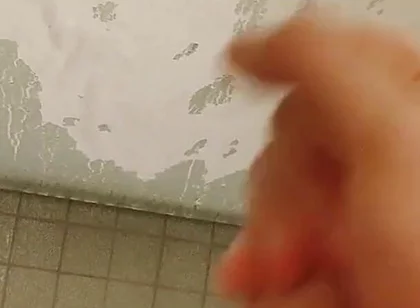 Piss and Cum on the Glass of My Shower