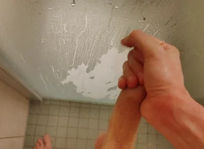 Piss and Cum on the Glass of My Shower