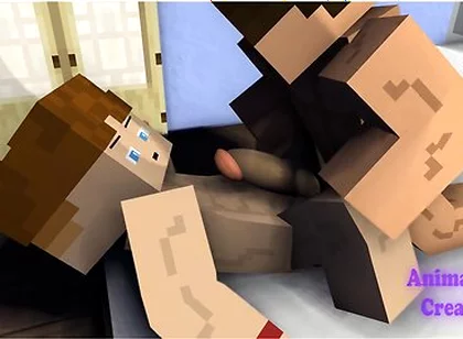Late Game Night With The Boys - Minecraft Gay Sex Animation