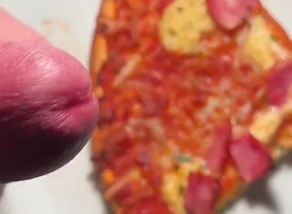 Twink Squirt on His Pizza