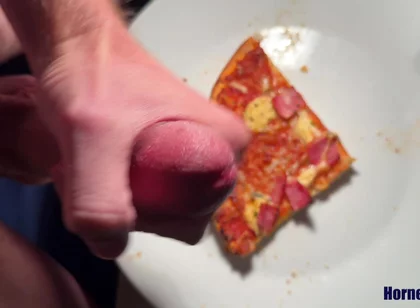 Twink Squirt on His Pizza