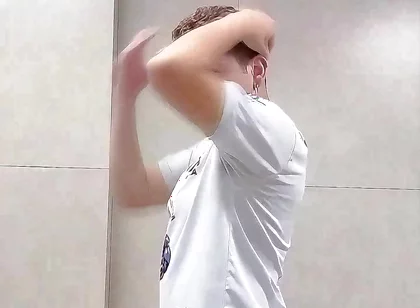 I Almost Got Caught by the Security Guard Exposing Myself in the Public Restroom.