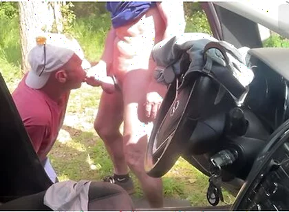 Open Car Blowjob And Fuck At Cruising Spot