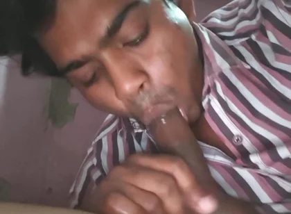Desi Hot Indian Boy Sucking Dick on the Night