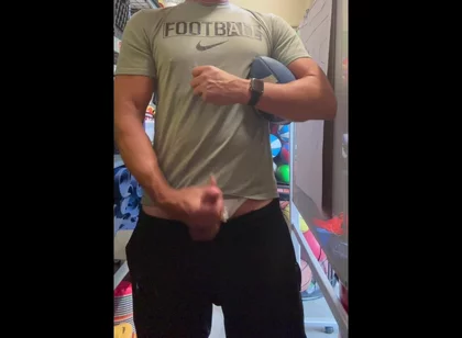 Alpha Stud Jockdad87 Shoots a Load of Football Cum
