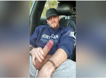 Pulling Over To Wank My Fat Cock In The Car Park