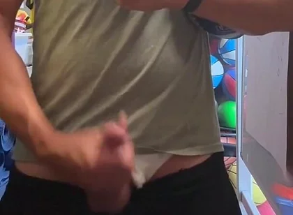 Alpha Stud Jockdad87 Shoots a Load of Football Cum