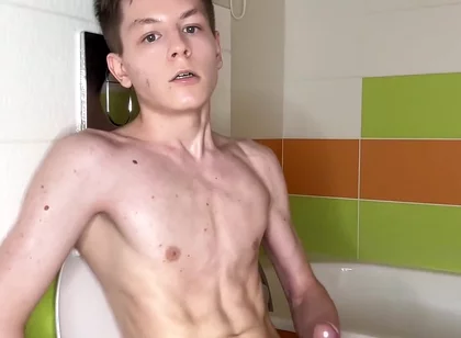 Good Jerking off Sitting on the Toilet
