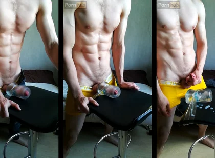 College Jock Fucks His Fleshlight Hard