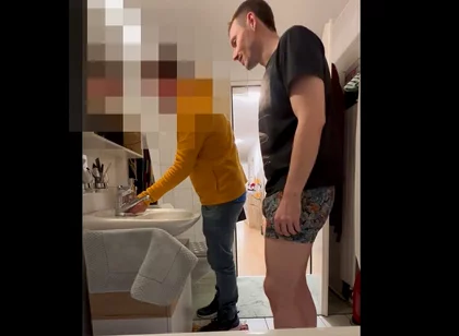 Straight Handyman Returns, Catches Mike Playing with and Ends up in a Mutual Blowjob