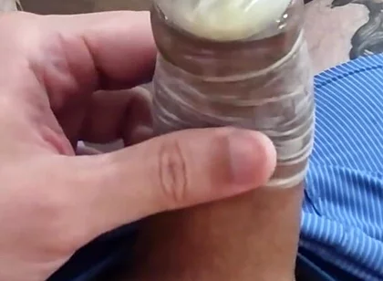 Giant and Thick Penis Releases Milk in the Condom