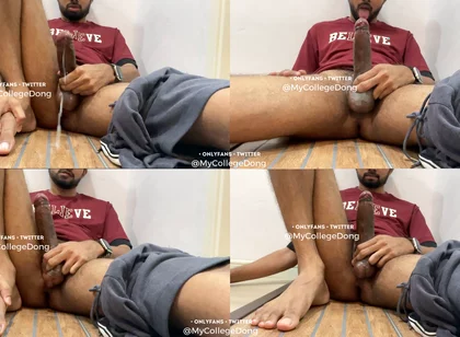 Risky Dorm Hallway Cumshoot!