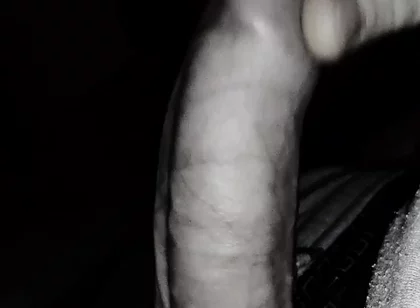 Late Night Cum. Sliding Foreskin on Dickhead. Close up Orgasm.