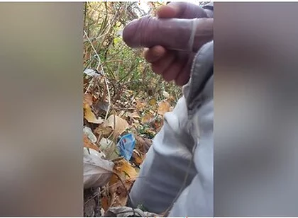 I Found Strange Used Condoms In Forest And Jerk With Them3