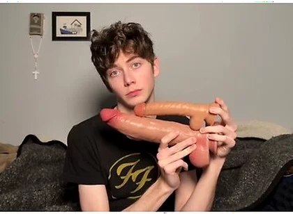 Gooner Boy Gapes Hole With Humongous Dildos