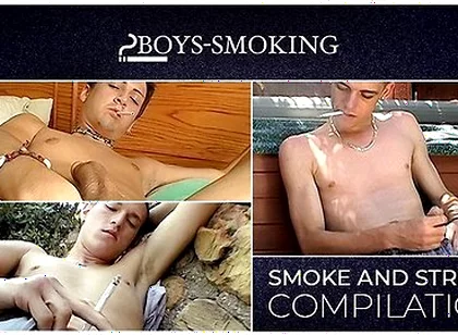 Pilation Of Skinny Twinks Hitting Cigars While Stroking Their Meat