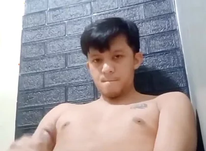 Horny Asian Twink Works His Hard Cock Until He Cums