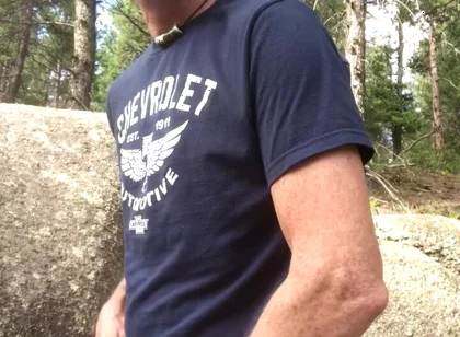 Pornstar Adam Kaye Jacks off in the Woods