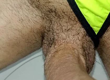 Big Hairy Cock, Masturbates in Public Bathroom I Almost Got Caught,hairy Gay