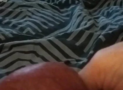 My Friend Lies on the Bed and Plays with His Big Cock