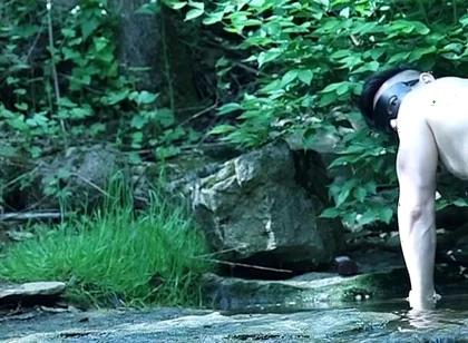 Flexing by the Waterfall, Trying to Sneak a Little Private Moment…