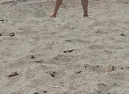 On the Beach Naked Enjoying