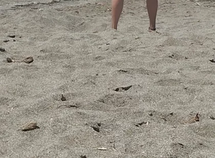 On the Beach Naked Enjoying