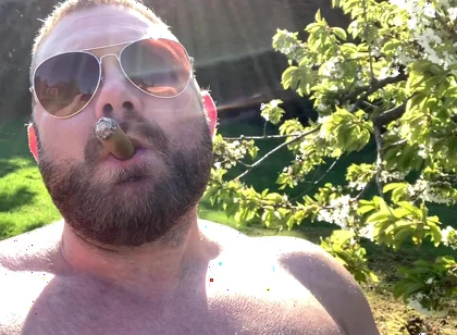 Smoking My Cigar Outdoors in the Summer Heat