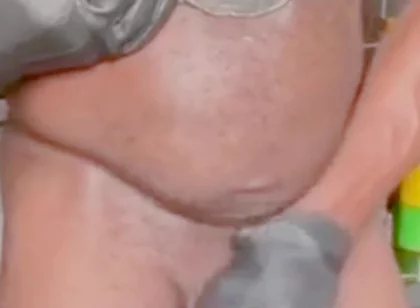 Exhibitionist Kitchen Window BBC Dad Edging Heavy Cum Load