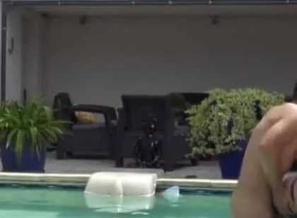 Twink fucked raw by his friend in the swimming pool