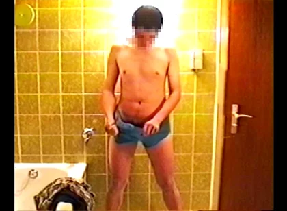 Erect Penis Pee and Hump Masturbation with Hi8 Camera
