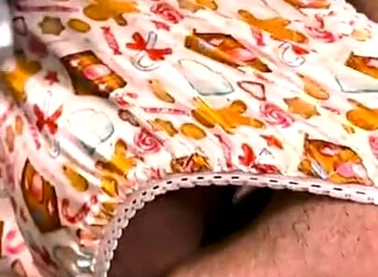 Satin Gingerbread Thong Play