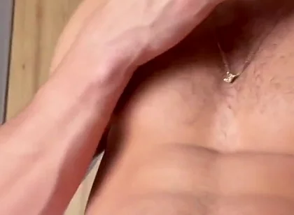 Solo Jerk off Blows Huge Load Big Dick Uncut King Latino