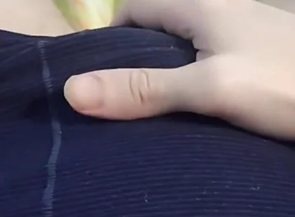 Teasing My Throbbing Bulge - Jerking off Through the Thin Fabric