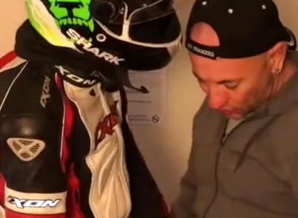 Humiliation at the hotel with fetish outfits biker