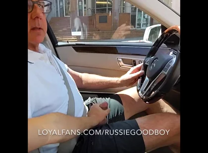 Sucking Big Dick Stepdaddy Jay Taylor in Car and Park